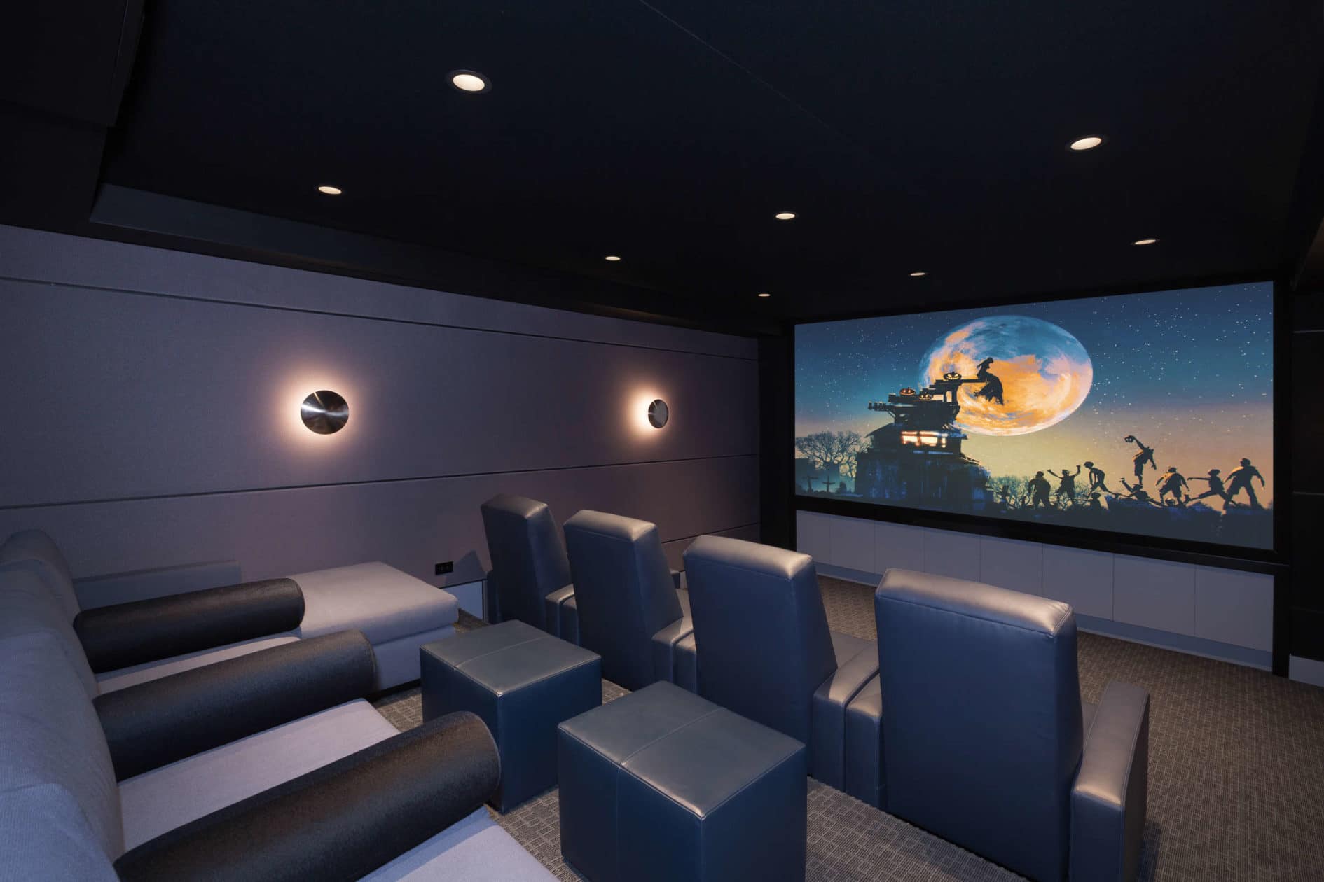 Modern Beach House Luxury Private Cinema